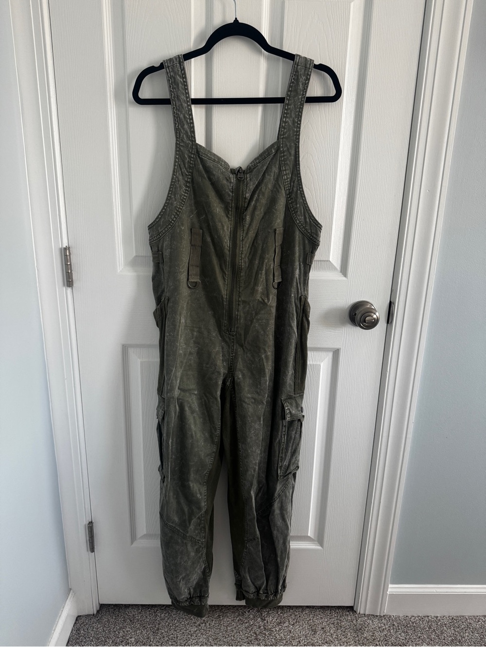 Free People Movement Fast Track Jumpsuit, Olive Green
